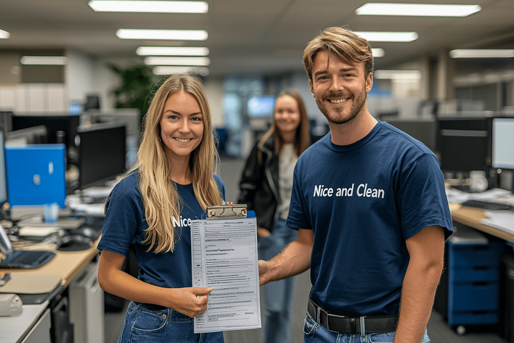 Business professionals in Ottawa finalizing a computer cleaning partnership with a handshake.