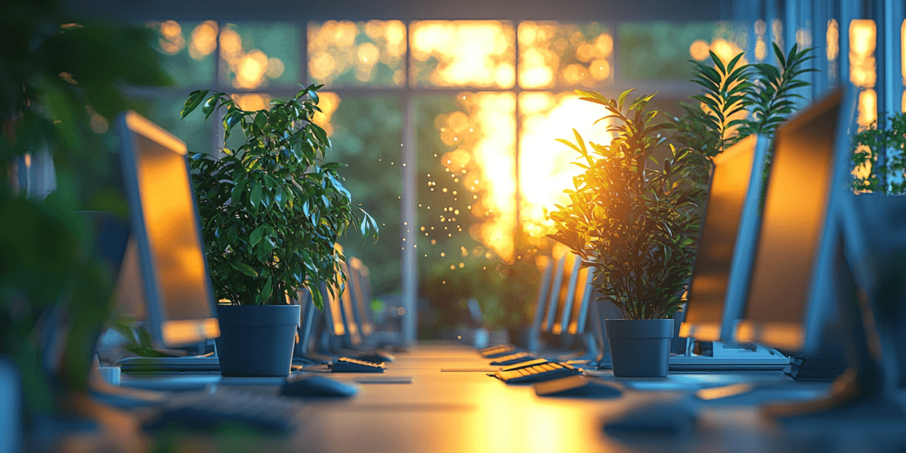 Professional cleaners in Ottawa maintaining office computers to improve performance and longevity.