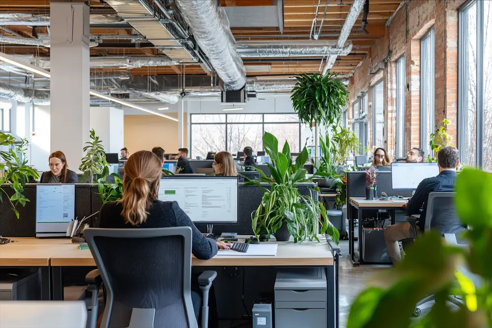 An organized and pristine office environment in Ottawa that promotes employee well-being and focus.